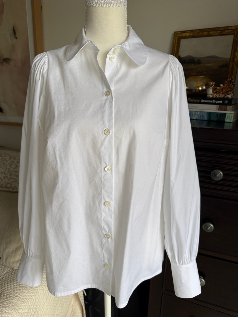 Classic White Button-Front Cotton Shirt
